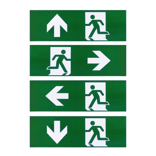 Stínidla, kryty, clony - LA 1010499 P-LIGHT sada 4 ks, fólie s piktogramem, š: 10 v: 30 cm, zelená - BIG WHITE (SLV) - foto 1