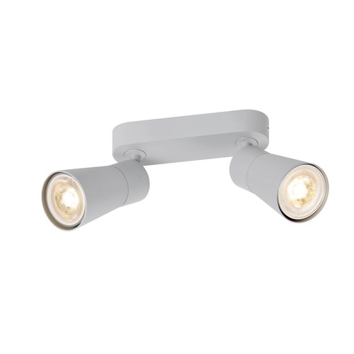 Bodová - LA 1008368 PURI 2.0 Cone nástěnné a stropní svítidlo pro povrchovou montáž, dlouhé, 2 x max. 6W GU10, šedé - BIG WHITE (SLV) - foto 1