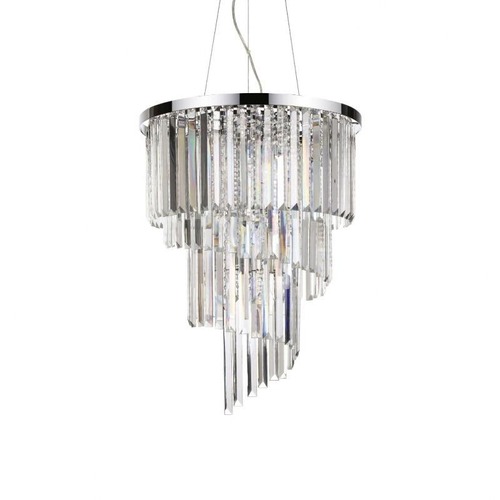 Dekorativní - ILUX 166247 Závěsné svítidlo Ideal Lux Carlton SP12 cromo 166247 50cm chromové E14 12x40W - IDEALLUX - foto 1