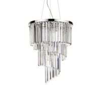 Dekorativní - ILUX 166247 Závěsné svítidlo Ideal Lux Carlton SP12 cromo 166247 50cm chromové E14 12x40W - IDEALLUX