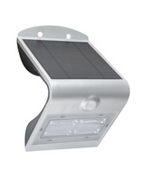Reflektory - CEN ACSS-321240 SOLÁRNÍ LED ARCADIA 3,2 SENZOR STŘÍBRNÁ 3,2W 4000K 400Lm IP65  - CENTURY