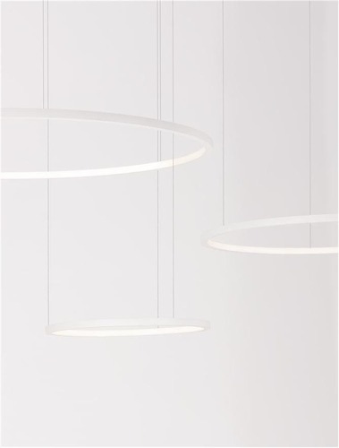 Vícečetná - NV 9210313 Závěsné svítidlo PURPLE bílá nerez ocel a silikon LED 84W stmívatelné - NOVA LUCE - foto 1