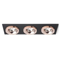 Hranatá - RED R13263 SHARM SQ III zápustná černá měď/měď 230V LED 3x10W 24° 3000K - RED - DESIGN RENDL