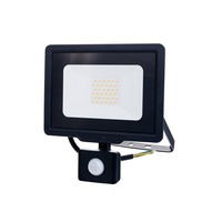 LED reflektory - LED SMD Floodlight Black City Line s kabelem PIR senzoru 70 cm