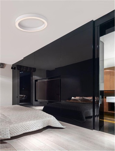 Kruhová - NV 9345635 Stropní svítidlo MORBIDO bílý hliník a akryl LED 60W 230V 2700K - 4000K IP20 vč. dálkového ovládání stmívatelné Tuya - NOVA LUCE - foto 1