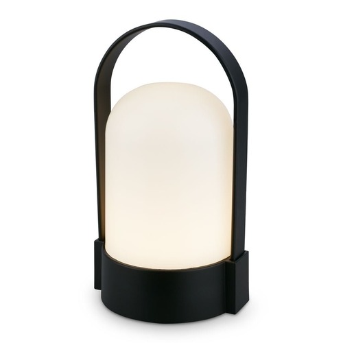 Stolní lampy dekorační - BRILO 7544015 Asa stolní lampička - 1W, 50lm, bezdrátová, LED, stmívatelné, teplá bílá, černá - BRILO - foto 1