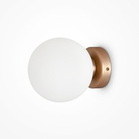 Dekorativní - M MOD321WL-01G1 Nástěnné svítidlo Basic form E14 40W bílá koule zlatý kov - MAYTONI