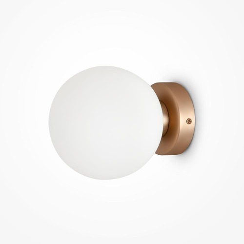 Dekorativní - M MOD321WL-01G1 Nástěnné svítidlo Basic form E14 40W bílá koule zlatý kov - MAYTONI - foto 1
