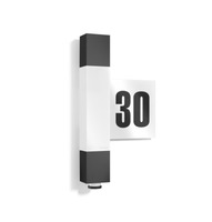 Nástěnná - STEIN 020378 Venkovní nástěnné svítidlo L 630 LED antracit se senzorem 8,2W 230V IP44 + čísla domu - STEINEL