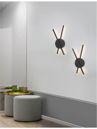 Nepřímé osvětlení - NV 9100202 Nástěnné svítidlo RESLIN černý hliník a akryl LED 18W 220V 3000K IP20 - NOVA LUCE - foto 1