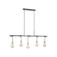 Podélná - LD 11330-60 TAMARA Závěsné svítidlo v matné černé a zlaté v moderním vintage stylu - LEUCHTEN DIREKT / JUST LIGHT