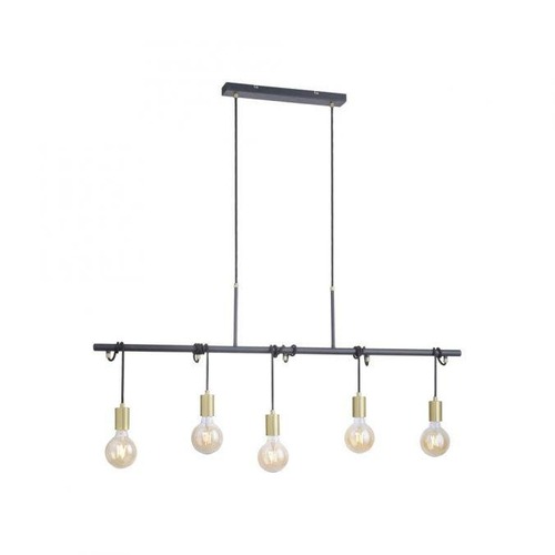 Podélná - LD 11330-60 TAMARA Závěsné svítidlo v matné černé a zlaté v moderním vintage stylu - LEUCHTEN DIREKT / JUST LIGHT - foto 1
