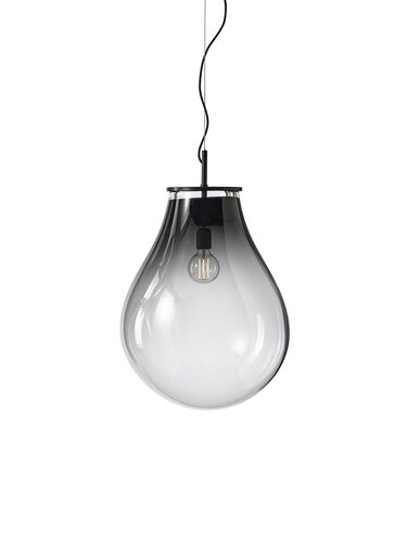 Dekorativní - BOMMA 1/80/95100/1/00GRE/550/A/K/2,5 Závěsné svítidlo TIM MEDIUM 550mm kouřové sklo + montura černá (1/80/95100/1/00GRE/550/A/K/2,5m) - BOMMA - foto 1