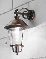 Nástěnná - OR AL 11K/360.01 Venkovní nástěnné svítidlo 1x100W E27,černá měď,IP44, výška 50cm - ORION