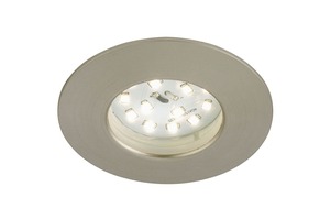 Kruhová - BRI 7204-012 LED vestavné svítidlo, pr. 7,5 cm, matný nikl - BRILONER
