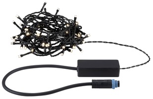 Dekorační - P 94640 Plug &amp; Shine LED světelný řetěz Yuna teplá bílá 7,4m IP44 1,3W černá - PAULMANN