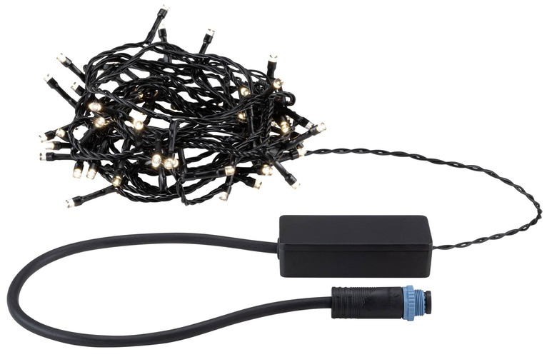 Dekorační - P 94640 Plug &amp; Shine LED světelný řetěz Yuna teplá bílá 7,4m IP44 1,3W černá - PAULMANN - foto 1