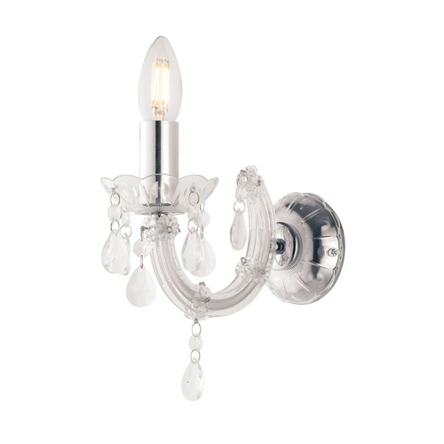 Dekorativní - FAN I-HOUSTON-AP TR Nástěnné svítidlo Houston, průhledné, 1 x E14, 22 x 22 x 21 cm - FANEUROPE - foto 1