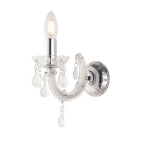 Dekorativní - FAN I-HOUSTON-AP TR Nástěnné svítidlo Houston, průhledné, 1 x E14, 22 x 22 x 21 cm - FANEUROPE