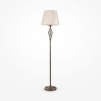 Stojací lampy - M RC247-FL-01-R Stojací lampa Grace 40W béžová organza kov designová - MAYTONI