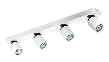 Bodová - AZZ AZ0665 Stropní a nástěnné bodové svítidlo Azzardo Tomi 4 PR white/grey AZ0665 GU10 4x50W IP20 70cm bílo-šedé - AZZARDO