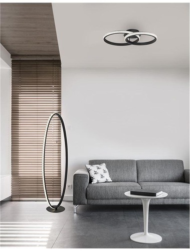 Kruhová - NV 9481094 Stropní svítidlo NAGER černý hliník a akryl LED 28W 230V 3000K IP20 - NOVA LUCE - foto 1