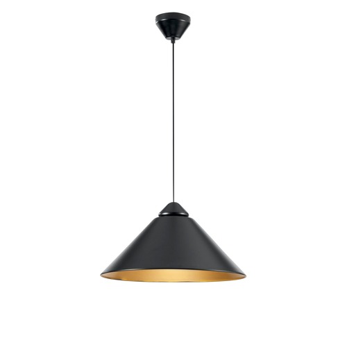 Dekorativní - FAN I-BIGBANG-S-NER Závěsné svítidlo BigBang černé/zlaté 1xE27 49 x183,5 cm - FANEUROPE - foto 1