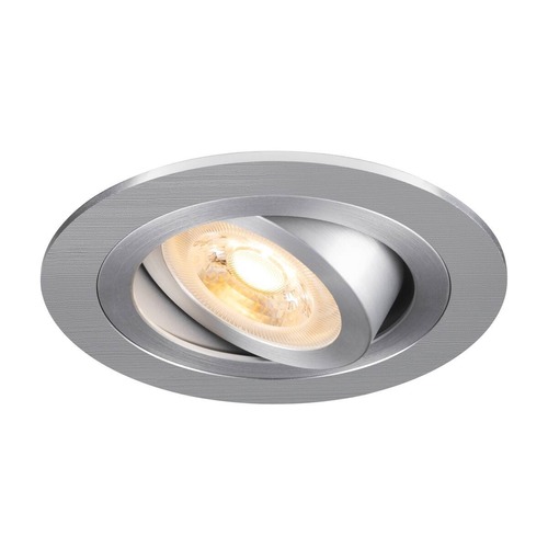 Kruhová - LA 1007376 NEW TRIA® 75 stropní vestavné svítidlo, kulaté, max. 10W GU10, hliník - BIG WHITE (SLV) - foto 1