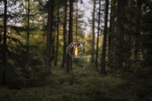 Koule - YD EL-M-SP-E27/CZC Závěsné svítidlo Element Easy Sphere Mini | černý lak, zlatá patice, čiré sklo - YOURDESIGN