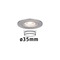 Koupelnová - P 94300 LED vestavné svítidlo Nova mini nevýklopné IP44 1x4W 2.700K kov kartáčovaný 230V - PAULMANN