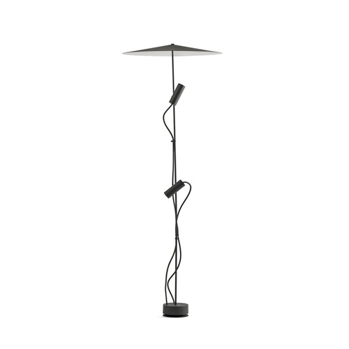 Sloupková - FARO 75705-233P CLAP 1266 stojací lampa, černá 2x6W 3000K 38st. se stínítkem - FARO - foto 1