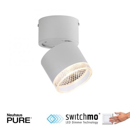 Bodová - PN 6861-16 Paul Neuhaus LED stropní bodové svítidlo PURE-NOLA bílé 1 ramenné otočné stmívatelné krokově stmívatelné 3000K - PAUL NEUHAUS - foto 1