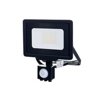 LED reflektory - LED SMD Floodlight Black City Line s kabelem PIR senzoru 70 cm