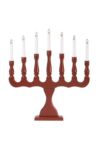 Interiérové dekorace - MAR 8004,100 Svaneholm adventní červený svícen 7 žárovek - Markslöjd - foto 1
