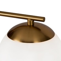 Dekorativní - M MOD187WL-01BS Nástěnné svítidlo 60W E27 bílá mosaz kov sklo designové - MAYTONI