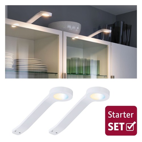 Clever Connect - P 99973 Nábytkové svítidlo Clever Connect startovací sada Mike bílá mat 12V 2x2W měnitelná bílá 2.700-6.500K - PAULMANN - foto 1