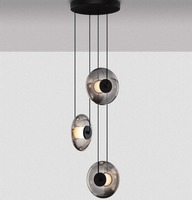 Vícečetná - NV 9416946 Závěsné svítidlo SKIA LED 24W 660lm 3000K stmívatelné černá / kouřová šedá  - NOVALUCE