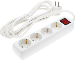 Zásuvky a adaptéry - Napájecí proužek 4 zásuvky + tlačítko ON/OFF