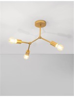 Dekorativní - NV 9404073 Stropní svítidlo CALISTO mosazný kov E27 3x12W 230V IP20 bez žárovky - NOVA LUCE