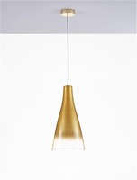 Kónická - NV 9009230 Závěsné svítidlo LIVTAR zlatý kov sklo s přechodem E27 1x12W 230V IP20 bez žárovky - NOVA LUCE