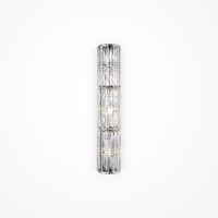 Dekorativní - M MOD094WL-03CH Nástěnné svítidlo Facet 3x60W průhledné sklo chrom designové - MAYTONI
