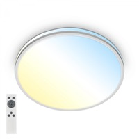 Kruhová - BRILO 3821014 BRILONER Pulup LED stropní svítidlo, stmívatelné, dálkový ovladač, CCT, matný chrom 3821014