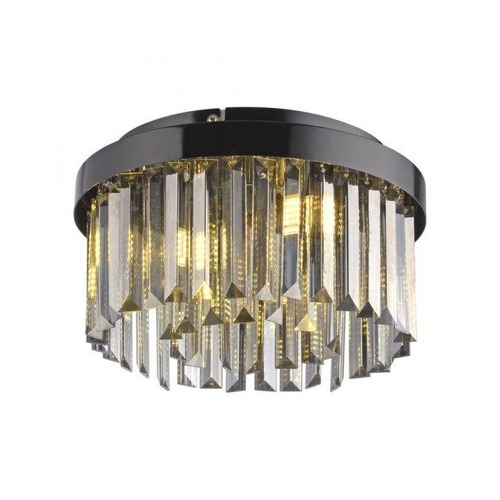 Dekorativní - LD 15048-18 Stropní svítidlo KULUNKA, černá, křišťálové přívěsky, D 30 cm, - JUST LIGHT - foto 1