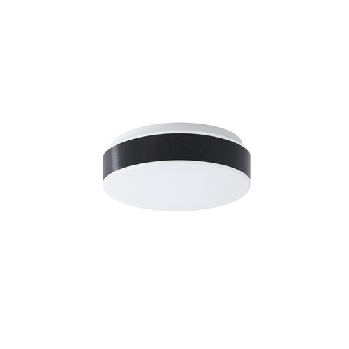 Kruhová - OS DEL52586 DELIA C1A stropní/nástěnné plastové svítidlo bílá / bílo - černá IP44 40W E27 HF (původní kód OS 52586) - OSMONT - foto 1