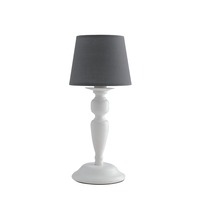 Stolní lampy dekorační - FAN I-FAVOLA/L1 Stolní lampa Lume Favola, bílé/šedé, 1 x E14, 16 x 37 cm - FANEUROPE
