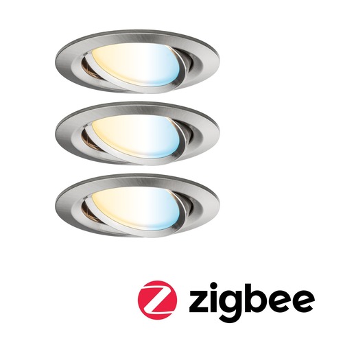 Kruhová - P 92441 LED vestavné svítidlo Nova Coin kruhové 84mm 50° měnitelná bílá 3x6W 230V kov kartáčovaný hliník - PAULMANN - foto 1