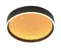 Kruhová - GT 9069-102M Stropní svítidlo Bormes 42W 4200lm 3000K černá / zlatá - GeeTi