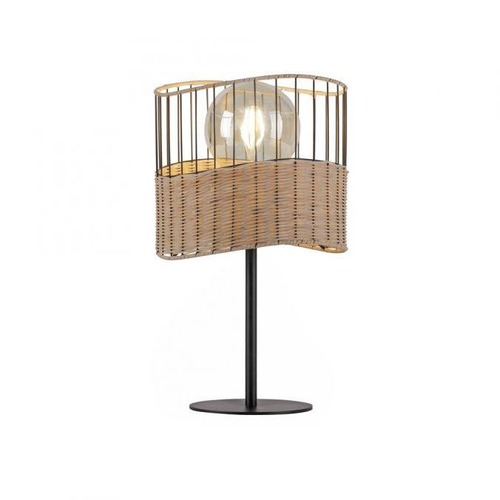 Stolní lampy dekorační - LD 11150-79 REED Stolní lampa černý kov / dřevo v rustikálním designu - LEUCHTEN DIREKT / JUST LIGHT - foto 1