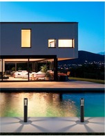 Sloupková - NV 822642 Venkovní sloupkové svítidlo DEVORA tmavě šedý hliník a skleněný difuzor LED 8W 3000K 220-240V IP54 - NOVA LUCE