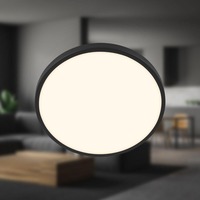 Kruhová - BRILO 3960015 Nobre stropní svítidlo pr.24 cm - 10,5W, 1200lm, teplá bílá, LED, černé - BRILO